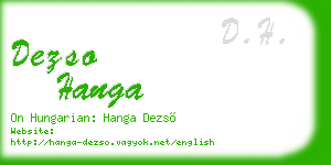 dezso hanga business card