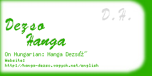 dezso hanga business card